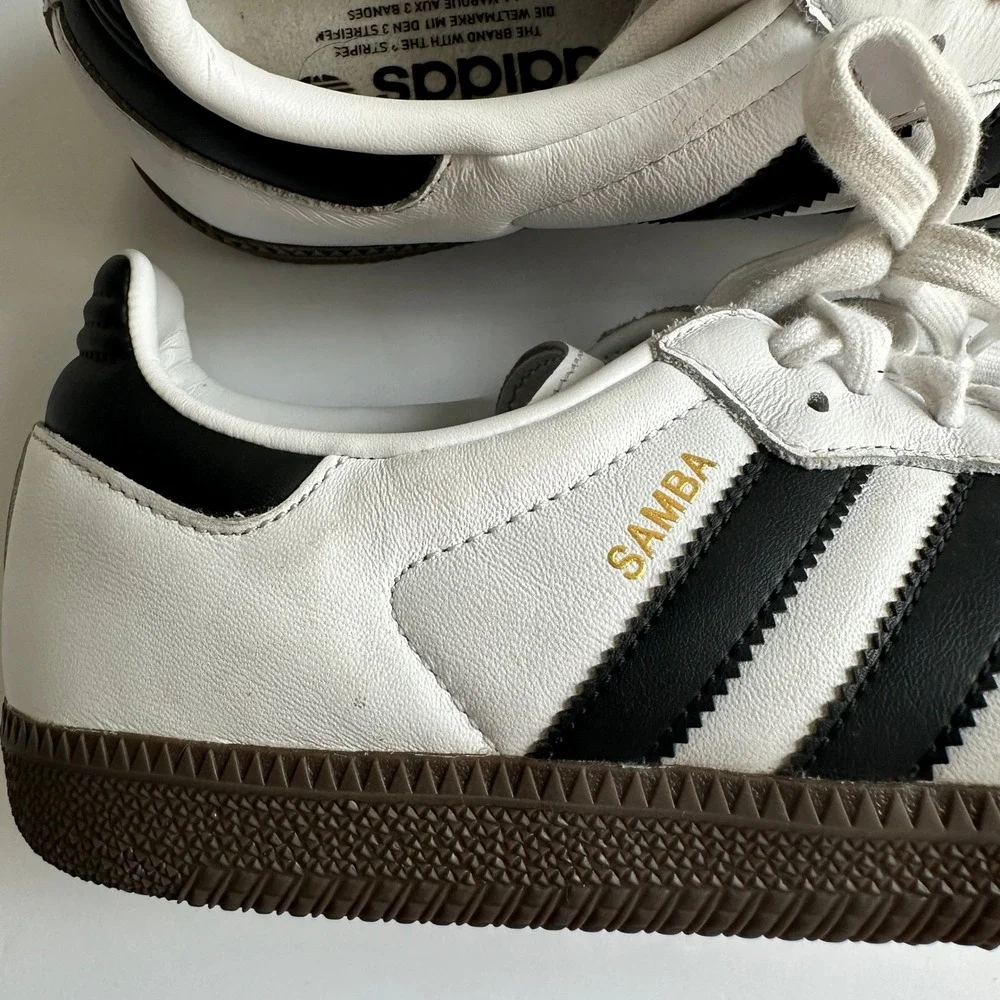 Adidas Samba OG White Black Gum B75806 Mens Size 8 Low Top Sneakers
